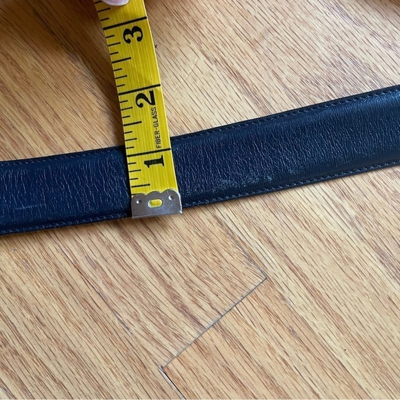 Coach Navy Blue Leather Belt 42 - Picture 3 of 10